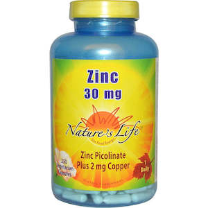 Zinc 1: Nature's Life Zinc Picolinate