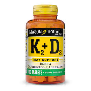 Vitamin K2: Mason Natural Vitamin K2 + D3 (100 Tablets)