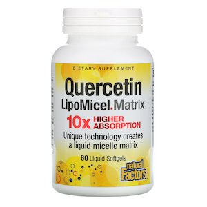 Quercetin: Natural Factors Quercetin LipoMicel Matrix (60 Softgels)