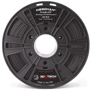 3dxtech Printing Filaments: OBSIDIAN PA6+CF [MARKFORGED ONYX ALTERNATIVE] 1Kg 1.75mm rolls
