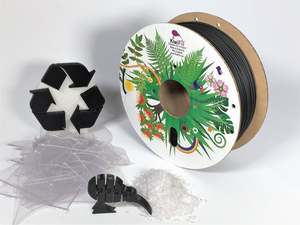 Reform Rpet: Kiwifill NZ Black rPETG, 100% Recycled, 1.75mm, 1kg