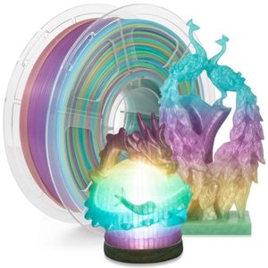 Isanmate Rainbow Pla: iSANMATE PLA+ CLEAR/TRANSPARENT RAINBOW 1.75mm Filament 1kg roll