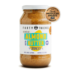 Products: Almond Butter Crunchy - Jumbo 500g Forty Thieves Nut Butters