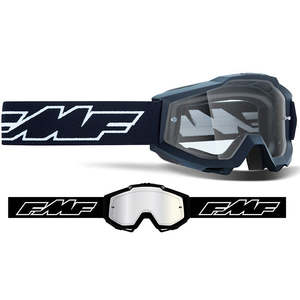Goggles: FMF POWERBOMB Youth MX Goggles with Clear Lens - Rocket Black