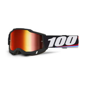 Goggles: **100% Accuri 2 Adult MX Goggle Magnus w Red Mirror Lens