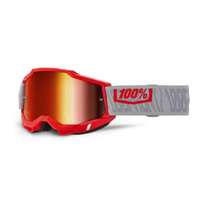 **100% Accuri 2 Adult MX Goggle Gatorback w Red Mirror Lens