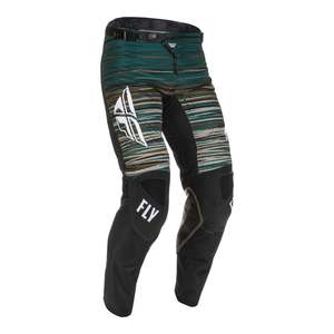Pants: FLY Racing Kinetic Wave Adult MX Pants - Black / Rum