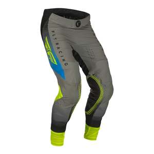 FLY Racing Lite Hydrogen Adult MX Pants - Grey / Blue / Hi-Vis