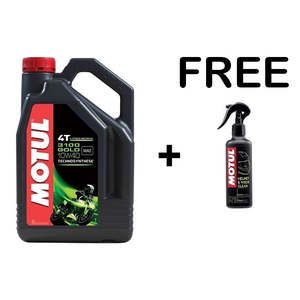 MOTUL 3100 4T Gold 10W40 4L + FREE M1 HELMET-VISOR CLEAN 250ml