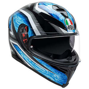 AGV K5 S Road Helmet - Kunai_Black/Cyan/Silver