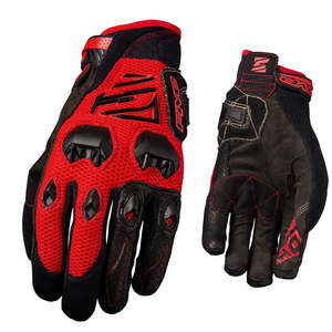 Two Stars Copy: *FIVE DH Motorcycle Adult Gloves - Red