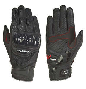 Gloves: IXON RS RECON AIR Lightweight Roadster Adult Gloves - Black