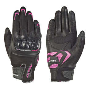 Gloves: IXON RS RISE AIR Women Lightweight Roadster Adult Gloves - Black/Fuchsia