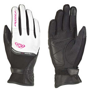 IXON RS SHINE 2 Women Urban Leather/Textile Adult Gloves - Black/White/Fuchsia