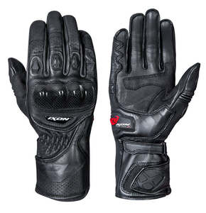 Gloves: IXON RS CIRCUIT-R Sport Leather Adult Gloves - Black