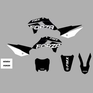 FORZA Aftermarket KRZ Style Plastic & Graphic Kit 2026 - Black White