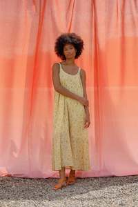 Dress: Indie & Cold Strappy Prairie Dress - Vanilla