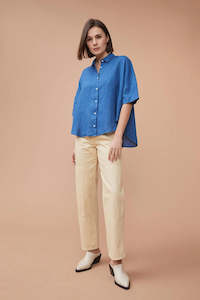 Tops & Shirts: Harris Wilson Laurie Anis Linen Shirt
