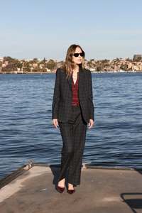 POL Davis Suit Jacket - Ink Check