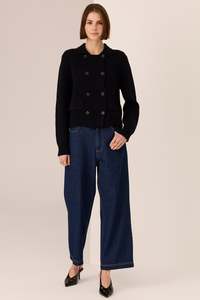 POL Taylor Double Knit Jacket - Black