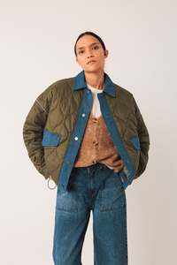 Indi & Cold Retro Quilted Biker Jacket