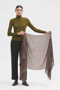 Accessories: Nice Things Woodgrain Scarf