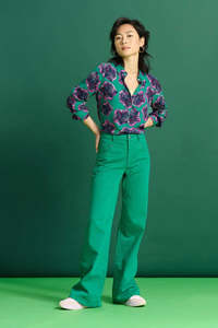 POM Amsterdam Wide Leg Jeans - Jade Green