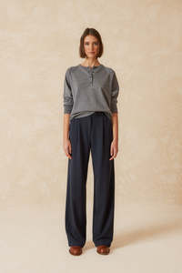 Indi & Cold Raglan Merino Wool Sweater - Marengo