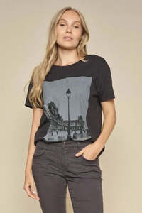 T Shirts: Mos Mosh Soleene Short Sleeve Tee - Black
