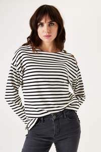 Garcia: Garcia Black Striped Sweater Top