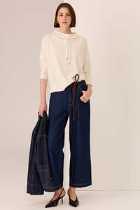 Pol: POL Rowan Draw String Knit - Ivory