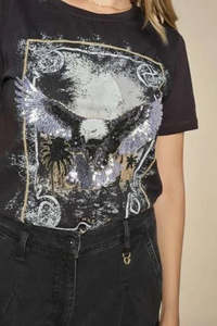 Mos Mosh Elli Short Sleeved Tee - Black