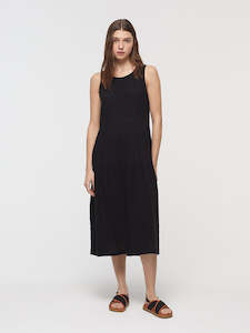 Nice Things: Nice Things Textured Flounce Dress - Black