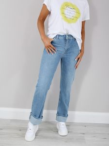 Mos Mosh Denim: Mos Mosh Everly Turn-Up Denim Jeans