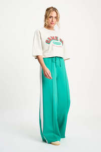 POM Striped Wander Green Track Pants