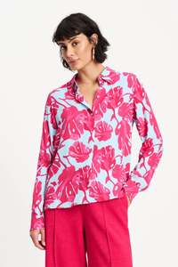POM Mila Urgan Flora Blue Blouse