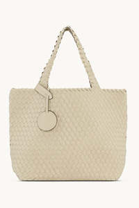 Accessories: Ilse Jacobson Tote Bag Ivory Platin/Gold Metallic