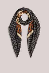 Accessories: Summum Satin Square Buttercream Scarf