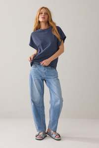 T Shirts: Summum 2 Tone Striped Lurex Tee