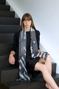 Accessories: GOOD & CO Ginza Zebras Wool Scarf