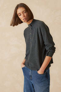 Indie & Cold Rice Stitch Sweater - Marengo