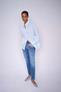 Denim: Mos Mosh Naomi Grendel Jeans - Mid Blue