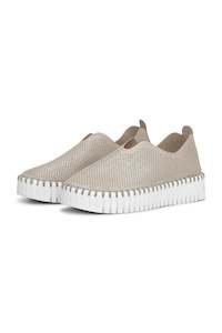Footwear: Ilse Jacobsen Platform Tulip Shoe - Silver White