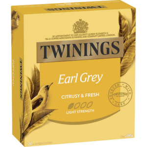 Black Tea: Twinings Earl Grey 100s