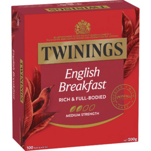 Black Tea: Twinings English Breakfast 100s
