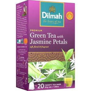 Herbal & Spiced Tea: Dilmah Ceylon Green with Jasmine Petals 20s