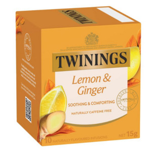 Herbal & Spiced Tea: Twinings Lemon & Ginger 10s Env