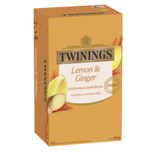 Herbal & Spiced Tea: Twinings Lemon-Ginger 40's
