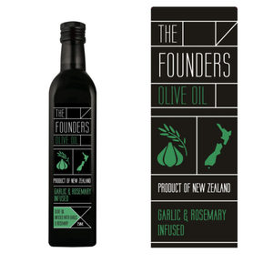 Infused Olive Oil - The Founders: Garlic & Rosemary Infused Olive Oil 250ml