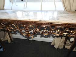 Bedroom Furniture: Marble Top Console